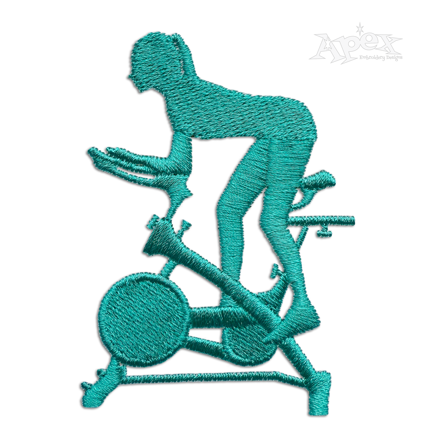 Spin Bike Silhouette Machine Embroidery Design - Apex