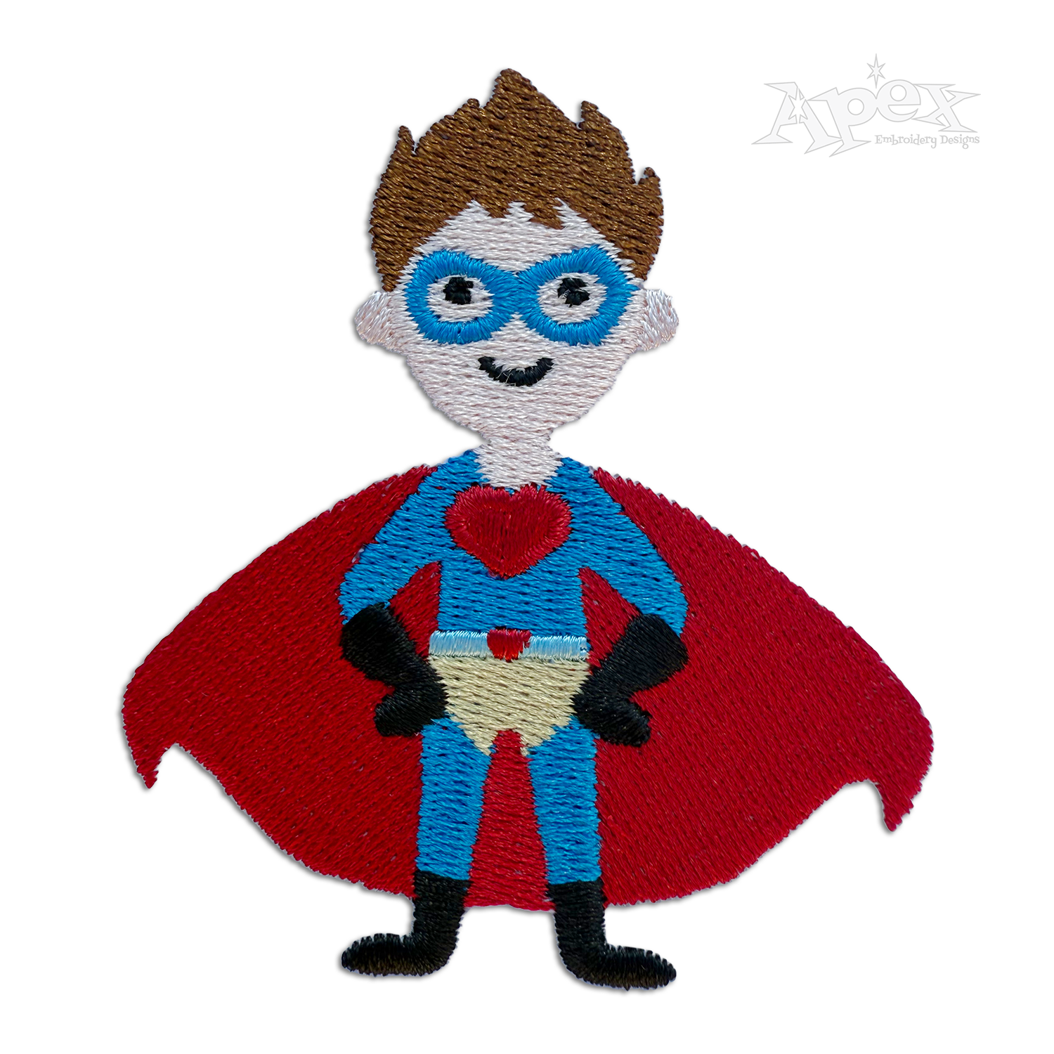 Valentine Day Superhero Machine Embroidery Design | Apex