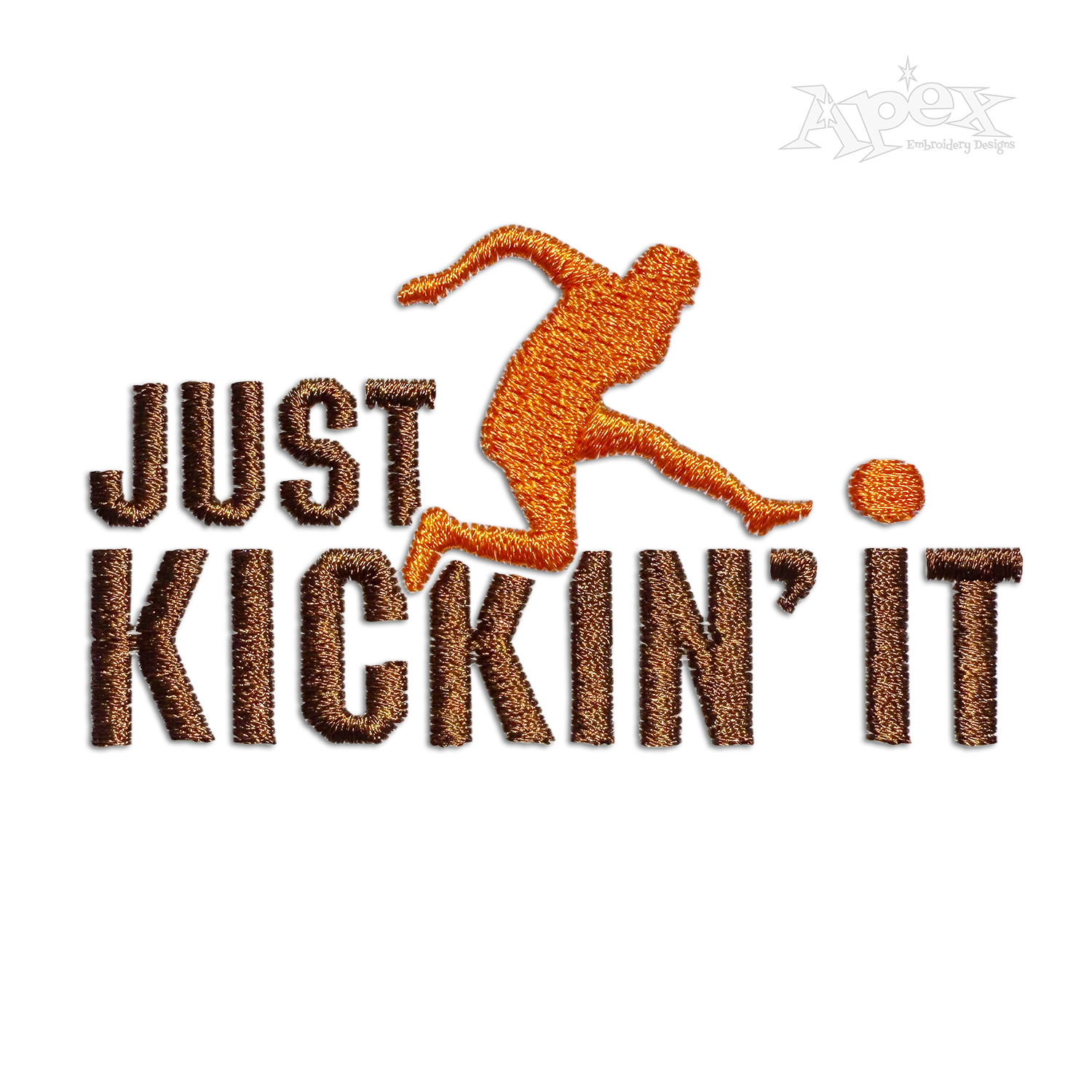 Just Kickin' It Soccer - UK Football Machine Embroidery Design by Apex