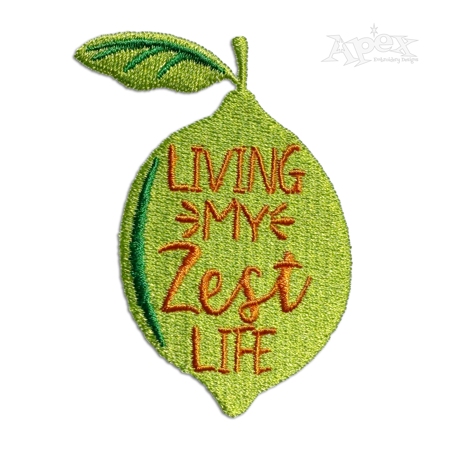 Living My Zest Life Lemmon or Lime Machine Embroidery Design Lime