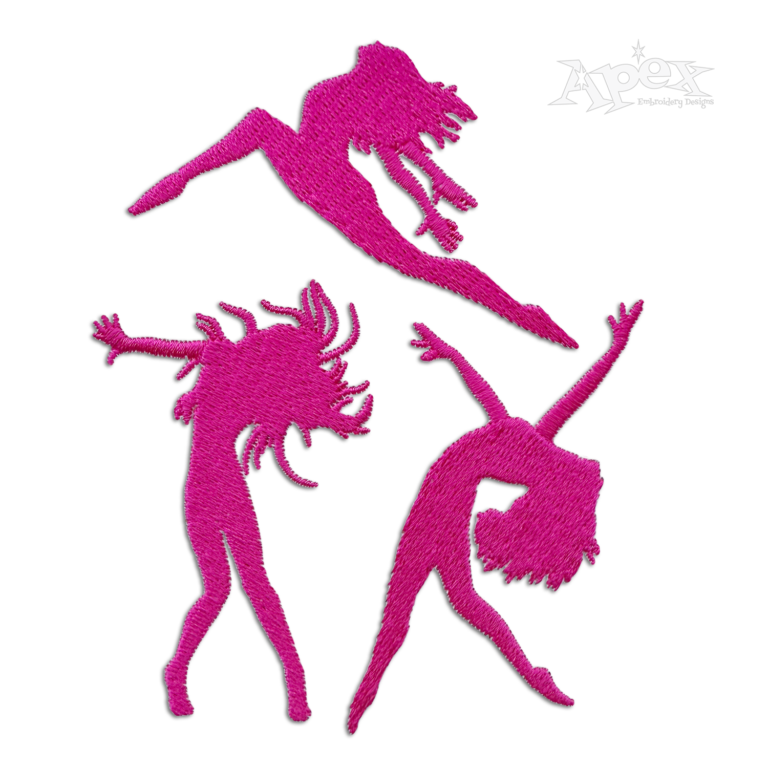 Dancer Silhouette Machine Embroidery Design by Apex