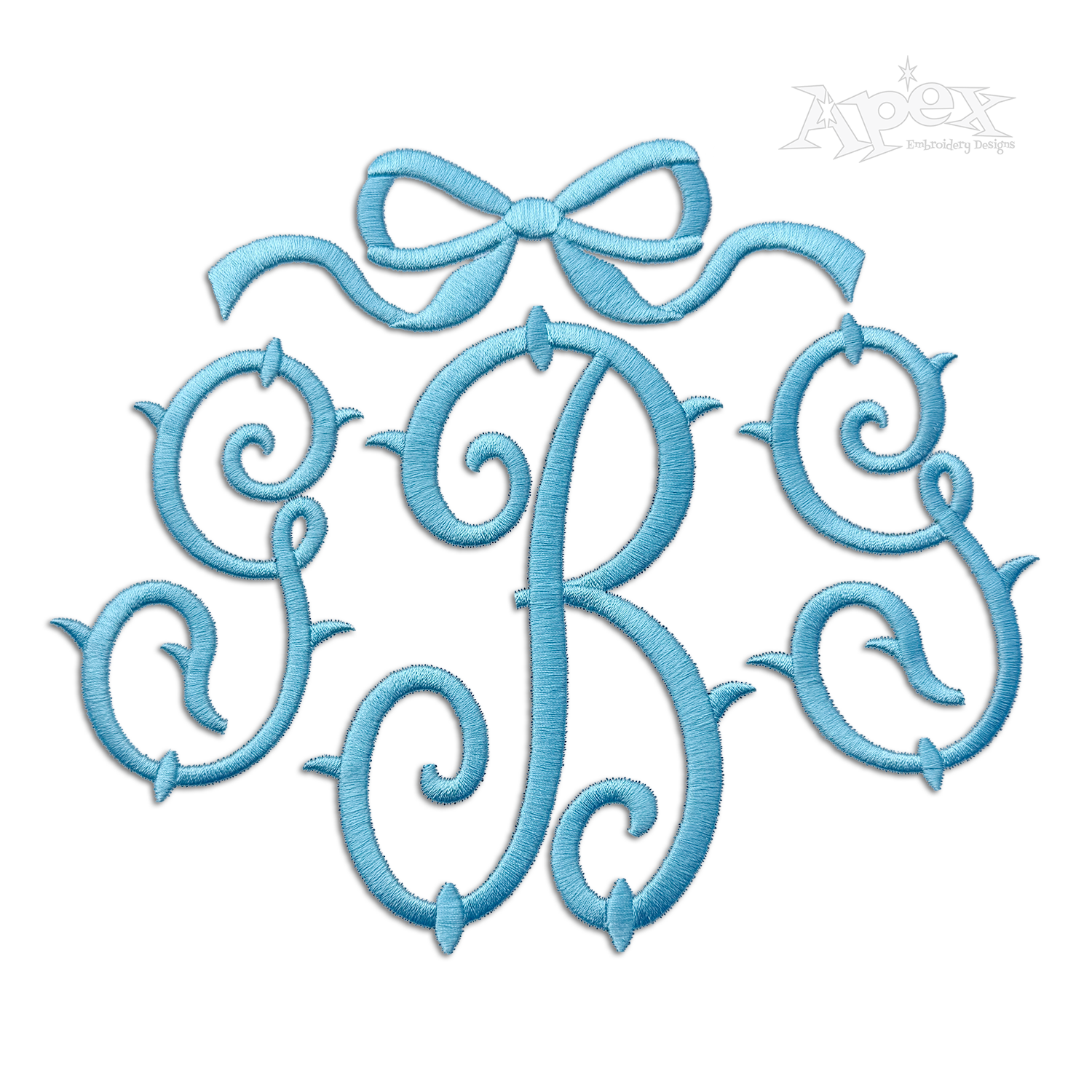 Embroidery Thorn Machine Embroidery Font by Apex Digitizing Art