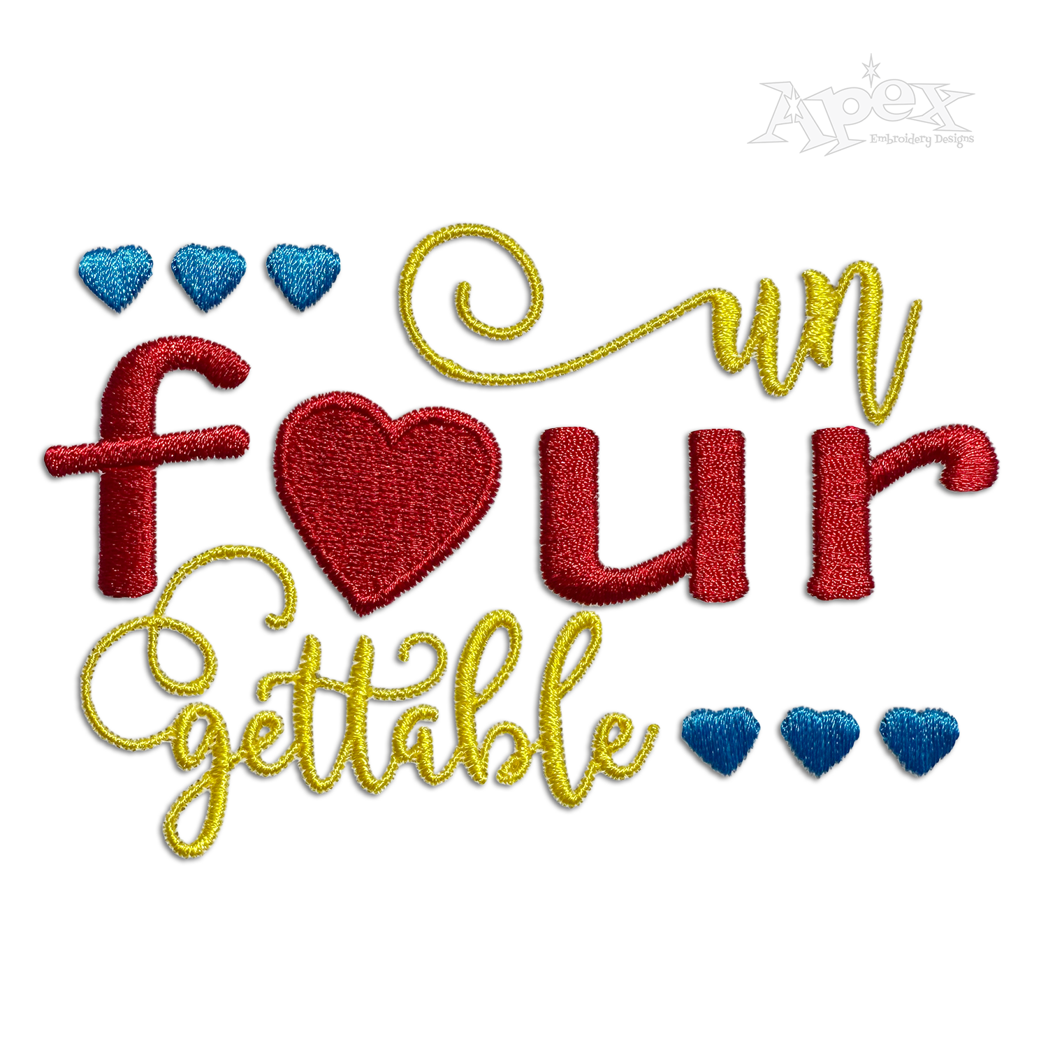 Un Four Gettable Happy Birthday  4 Year Old Machine Embroidery Designs