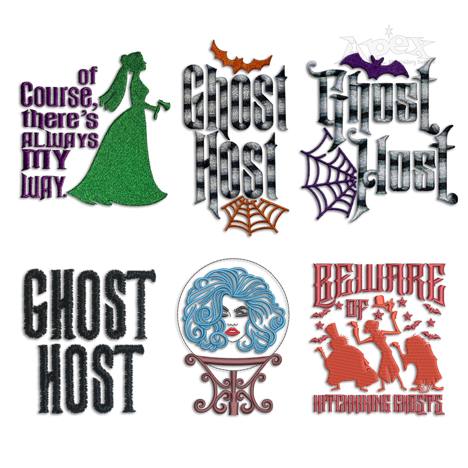 Halloween Haunted Mansion Machine Embroidery Design Halloween Theme