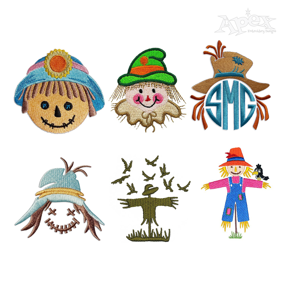 Scarecrow Pack Machine Embroidery Designs by Apex