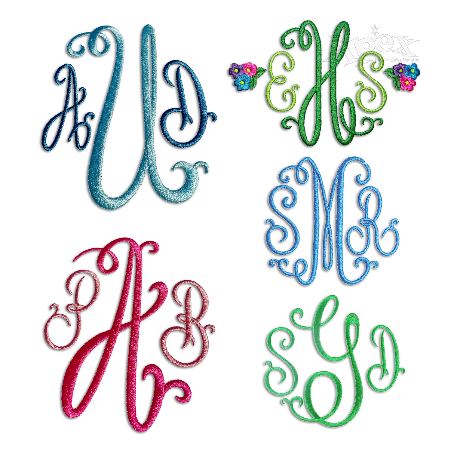 Suzanne Curlz Machine Embroidery Font by Apex All