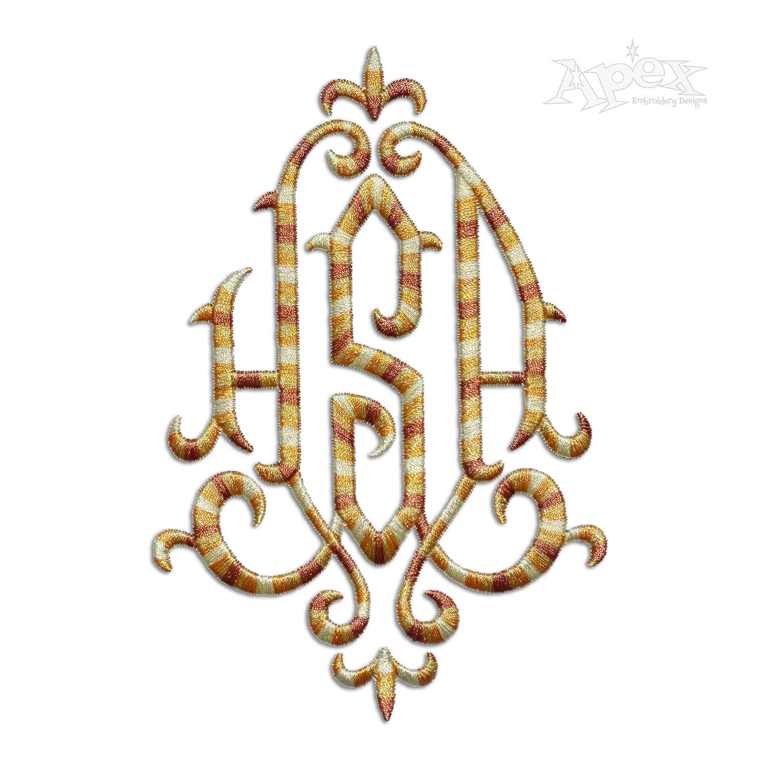 Fleur Monogram Machine Embroidery Font by Apex