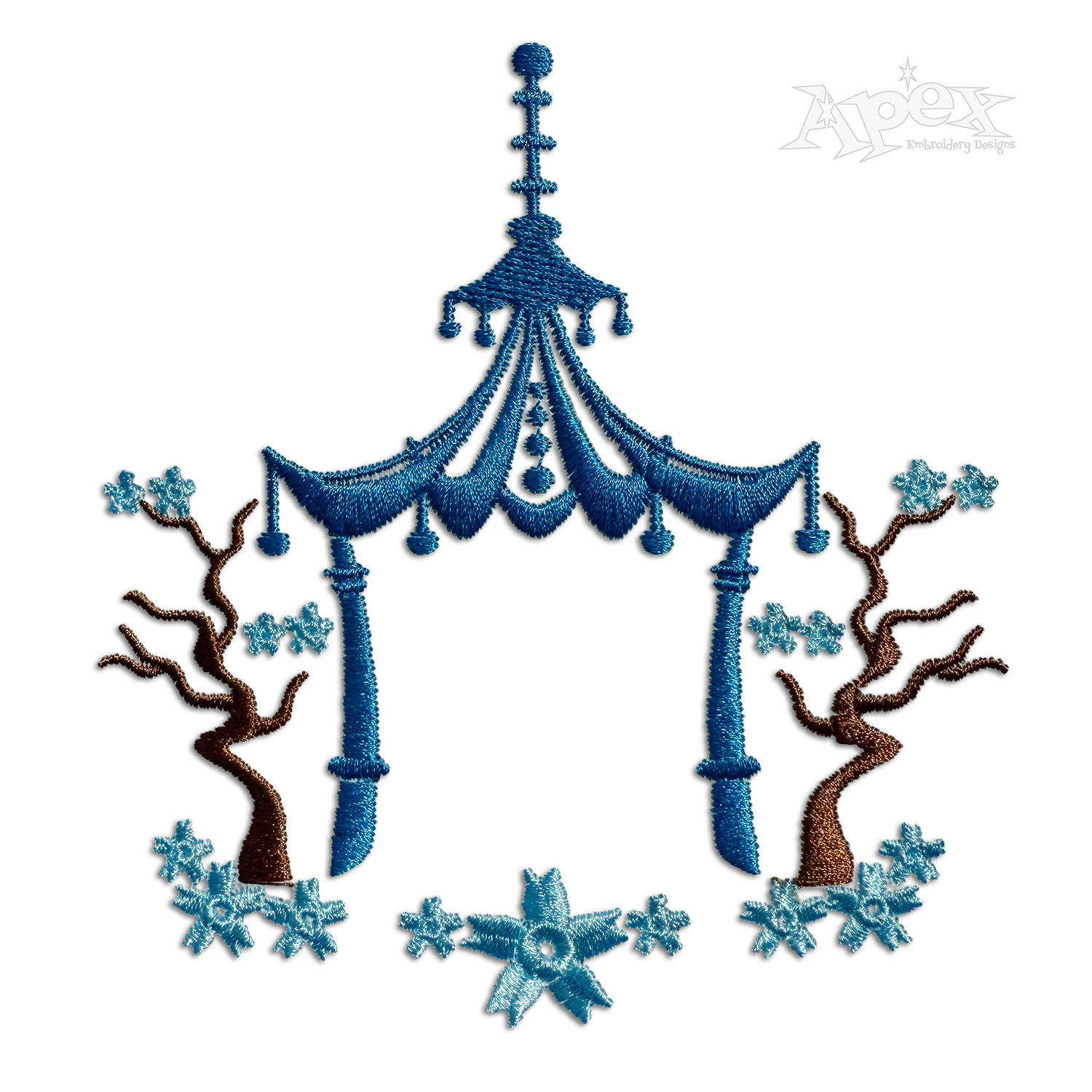 Pagoda Monogram Machine Embroidery Frames by Apex k