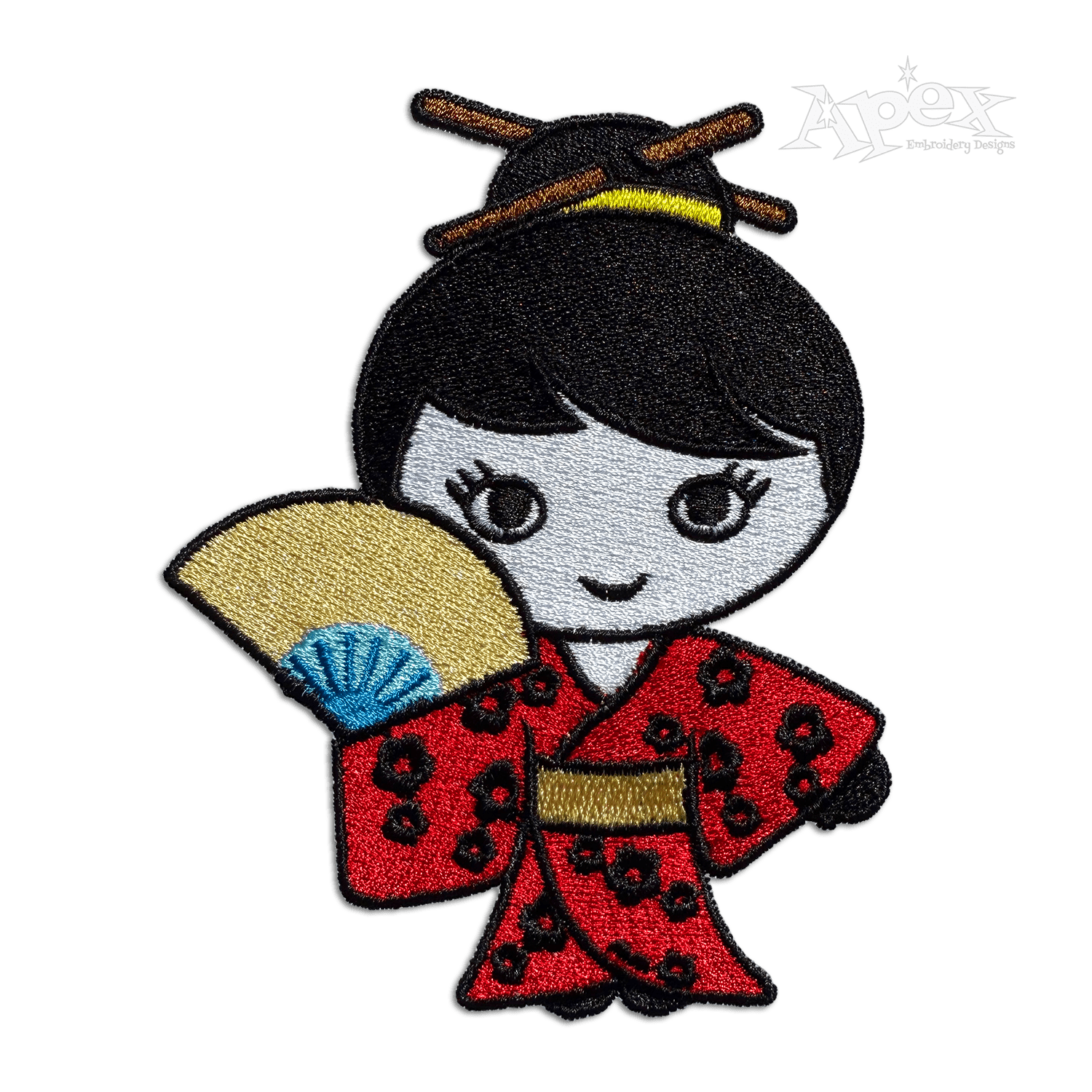 Japan Japanese Kimono Girl Machine Embroidery Designs