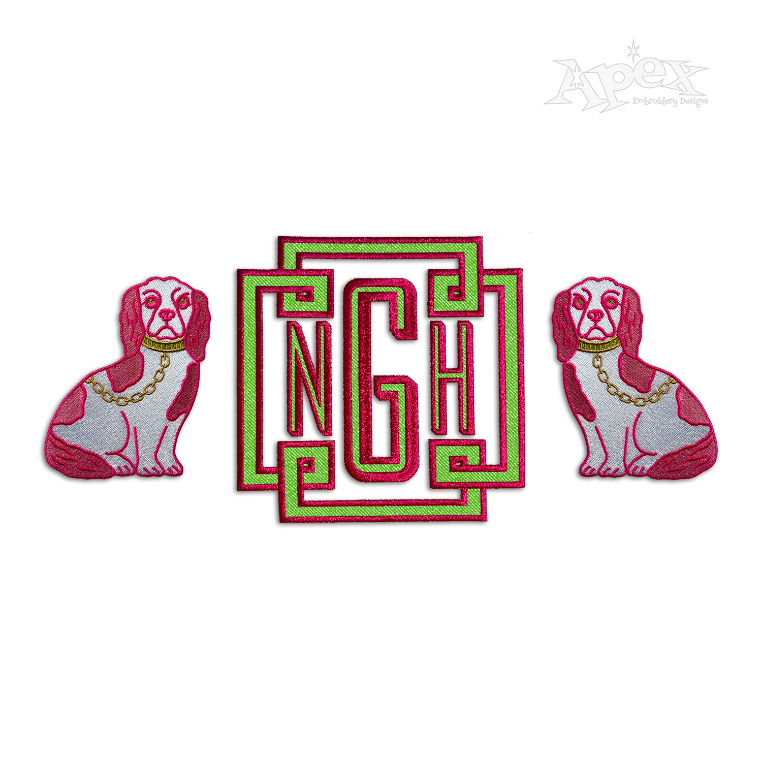 Maxwell Applique Machine Embroidery Font by Apex Dog