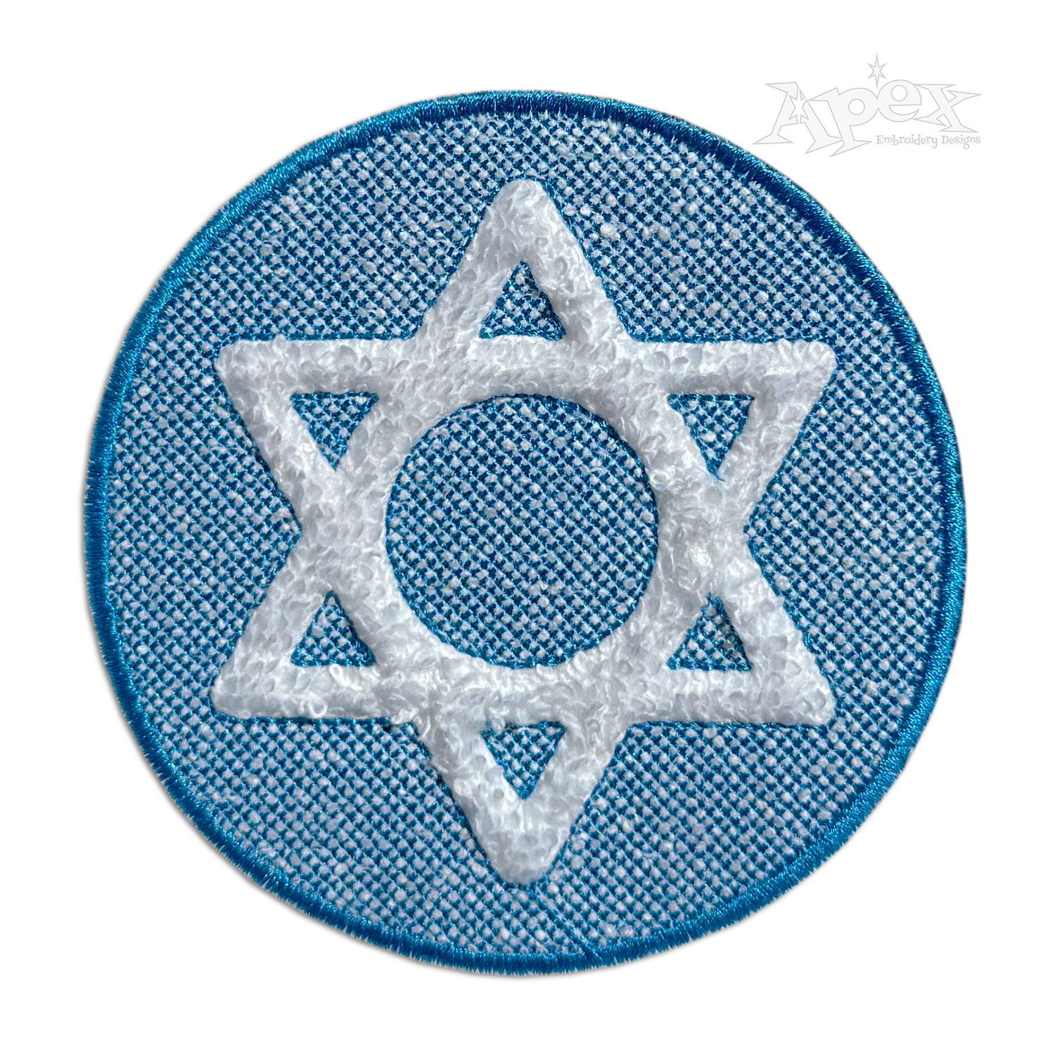 Star of David Embossed Machine Embroidery Design by Apex