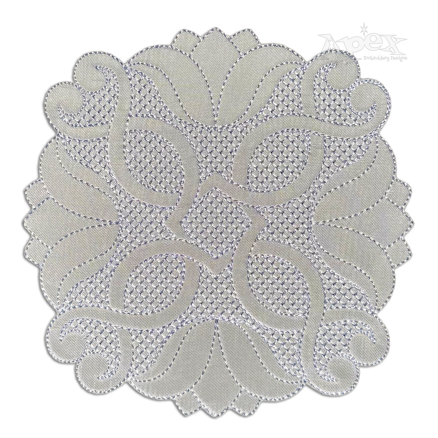 Infinity Heart Round Quilt Block Embroidery Designs by Apex qayg