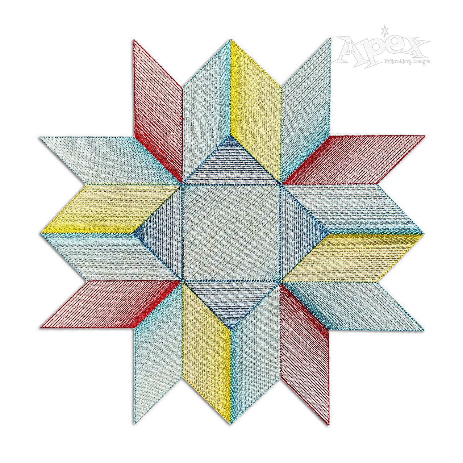 Barn Quilt Farm Geometric Quilt Block Backdrops Embroidery Design