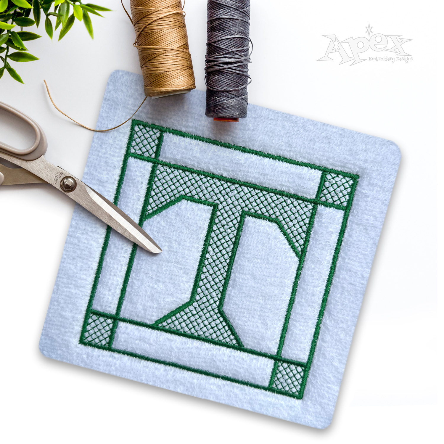 Square Block Sans Serif Monogram Quilt Machine Embroidery Font T