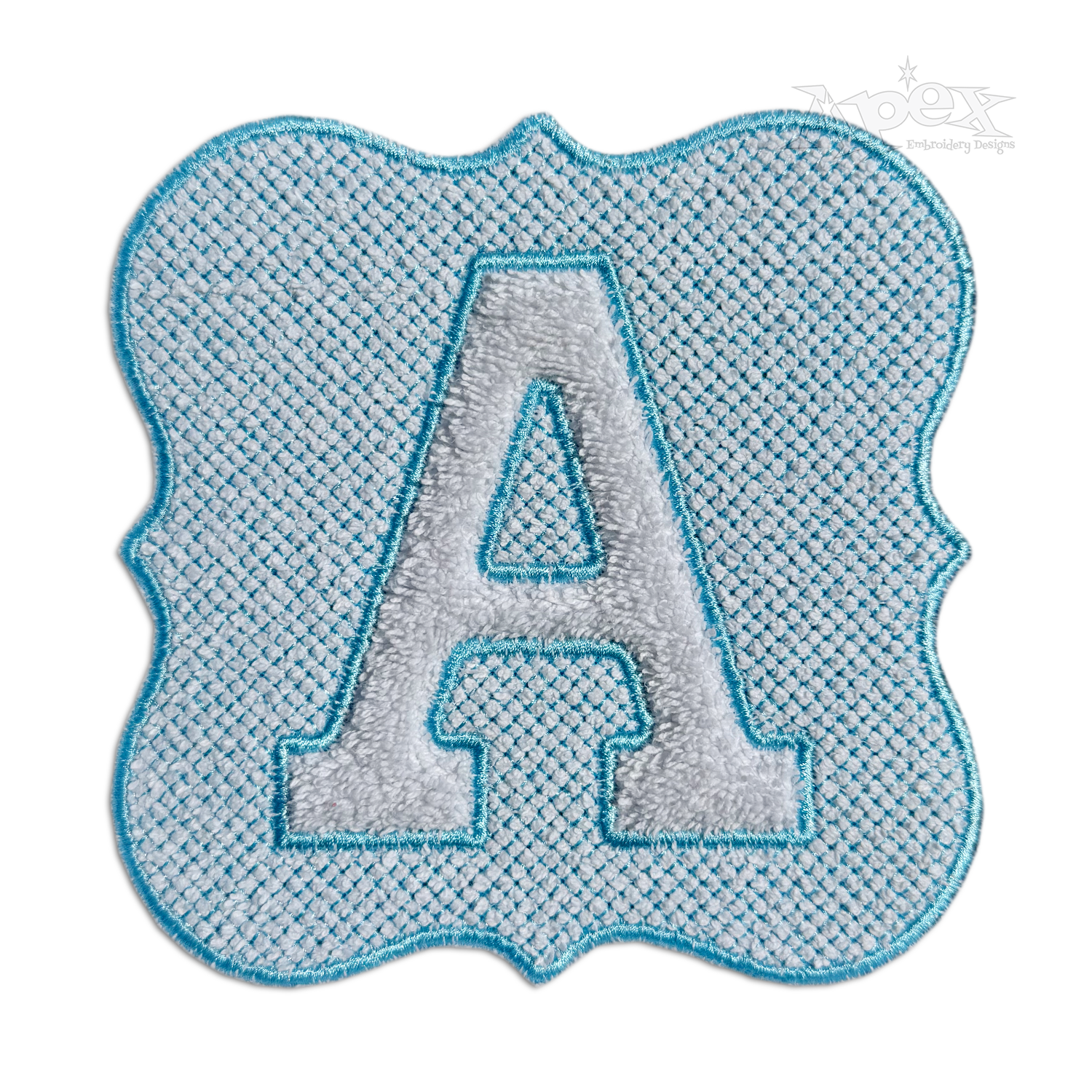 Embossed Frame Machine Embroidery Font by Apex a