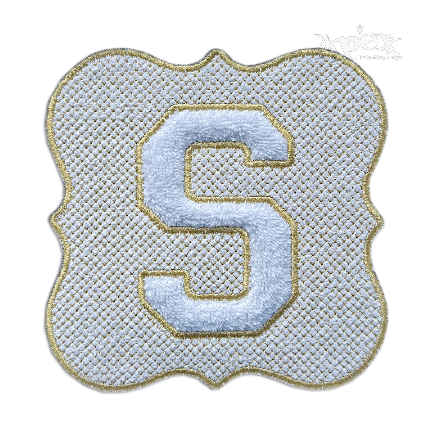 Embossed Frame Machine Embroidery Font by Apex s