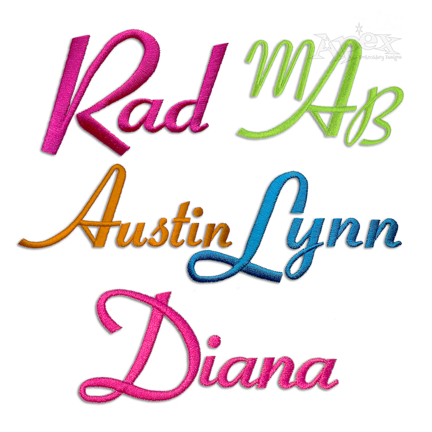 Amazon Script Embroidery Font