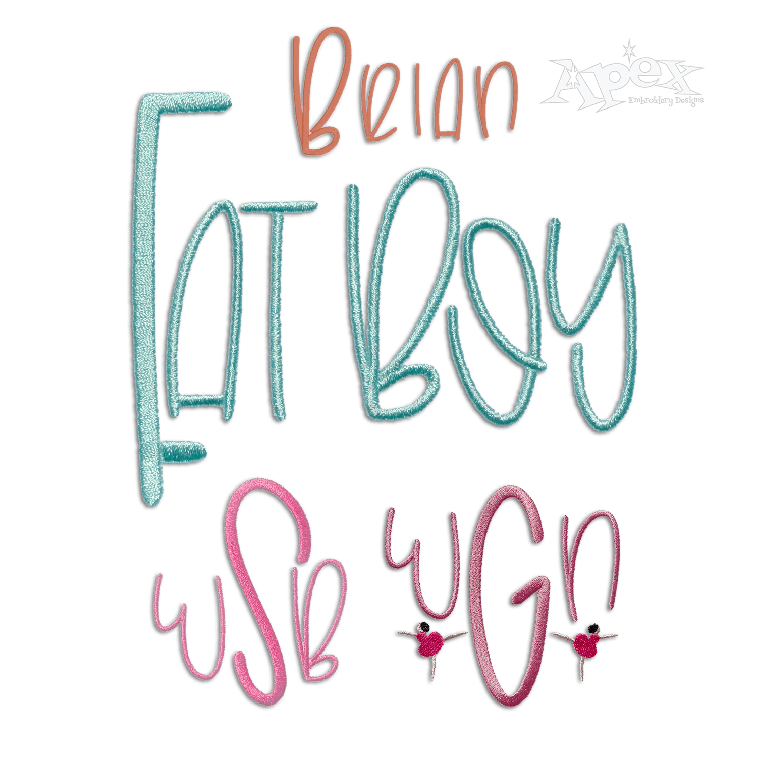 Classic Machine Embroidery Font by Apex Digitized All