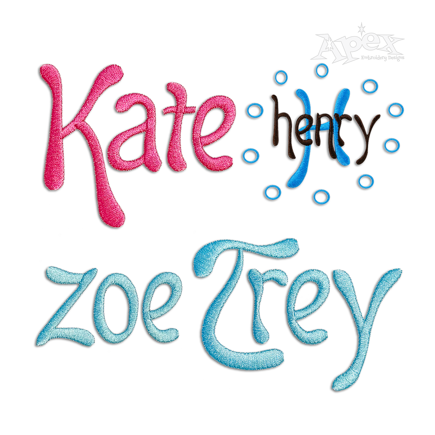 Boomerang Bold Machine Embroidery Fonts by Apex Designs All