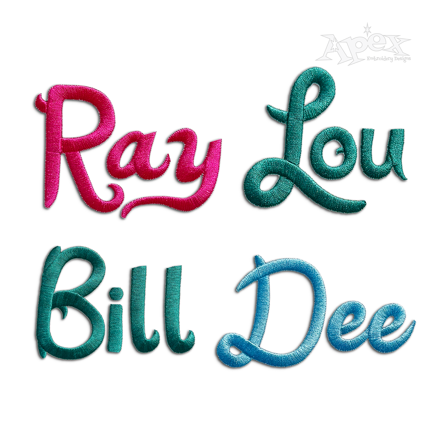 Katy Perry Machine Embroidery Font by Apex All