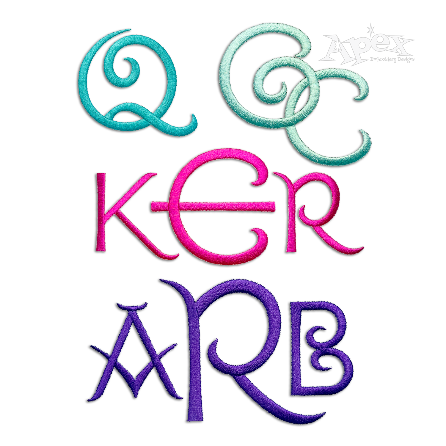Monolith Machine Embroidery Font by Apex All