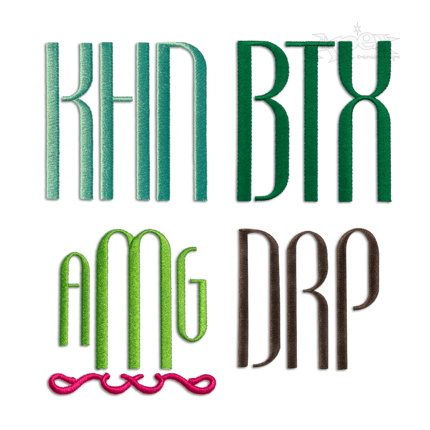 Narrow Retro Tall Machine Embroidery Font by Apex All