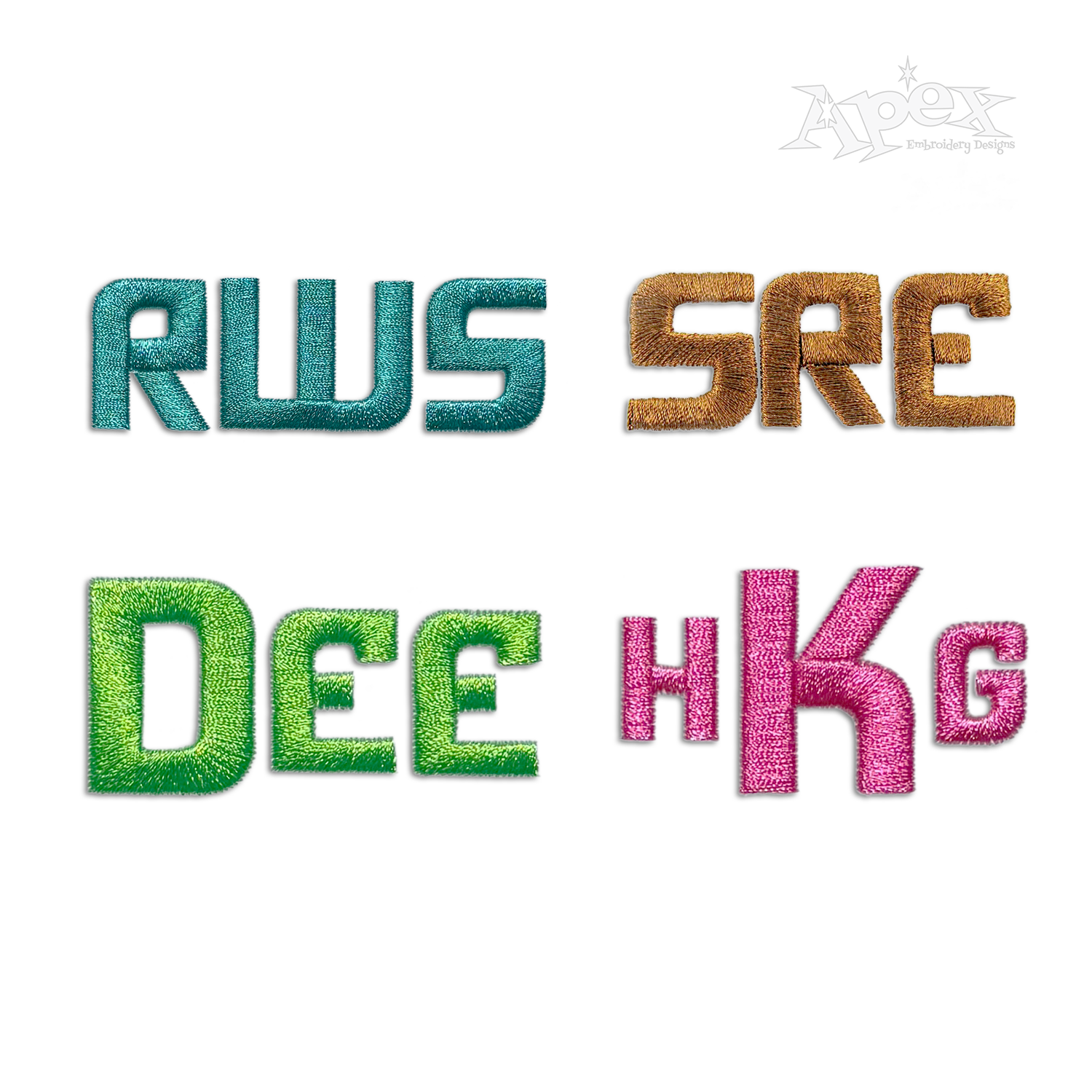 Spaceman Block Machine Embroidery Font by Apex All in one