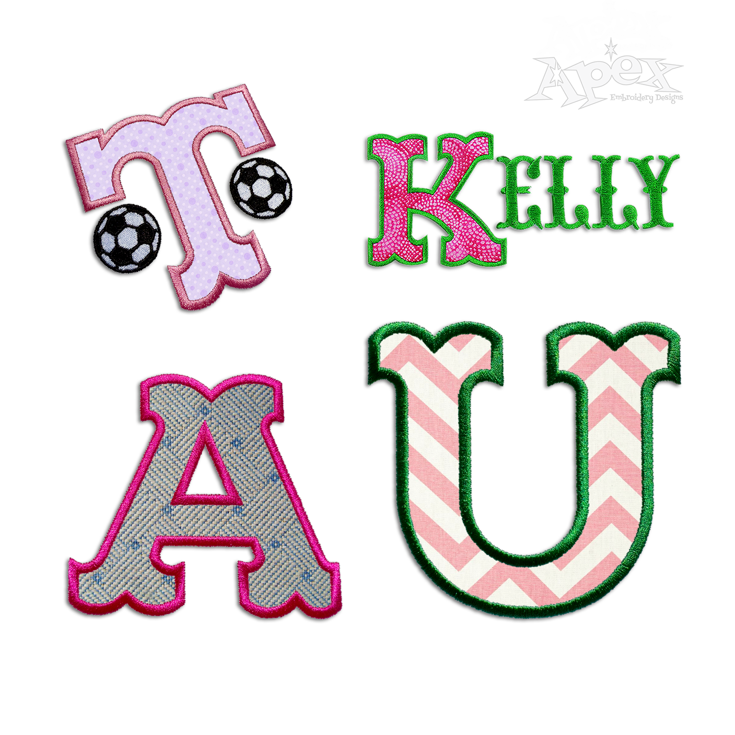 West Applique Machine Embroidery Font by Apex All