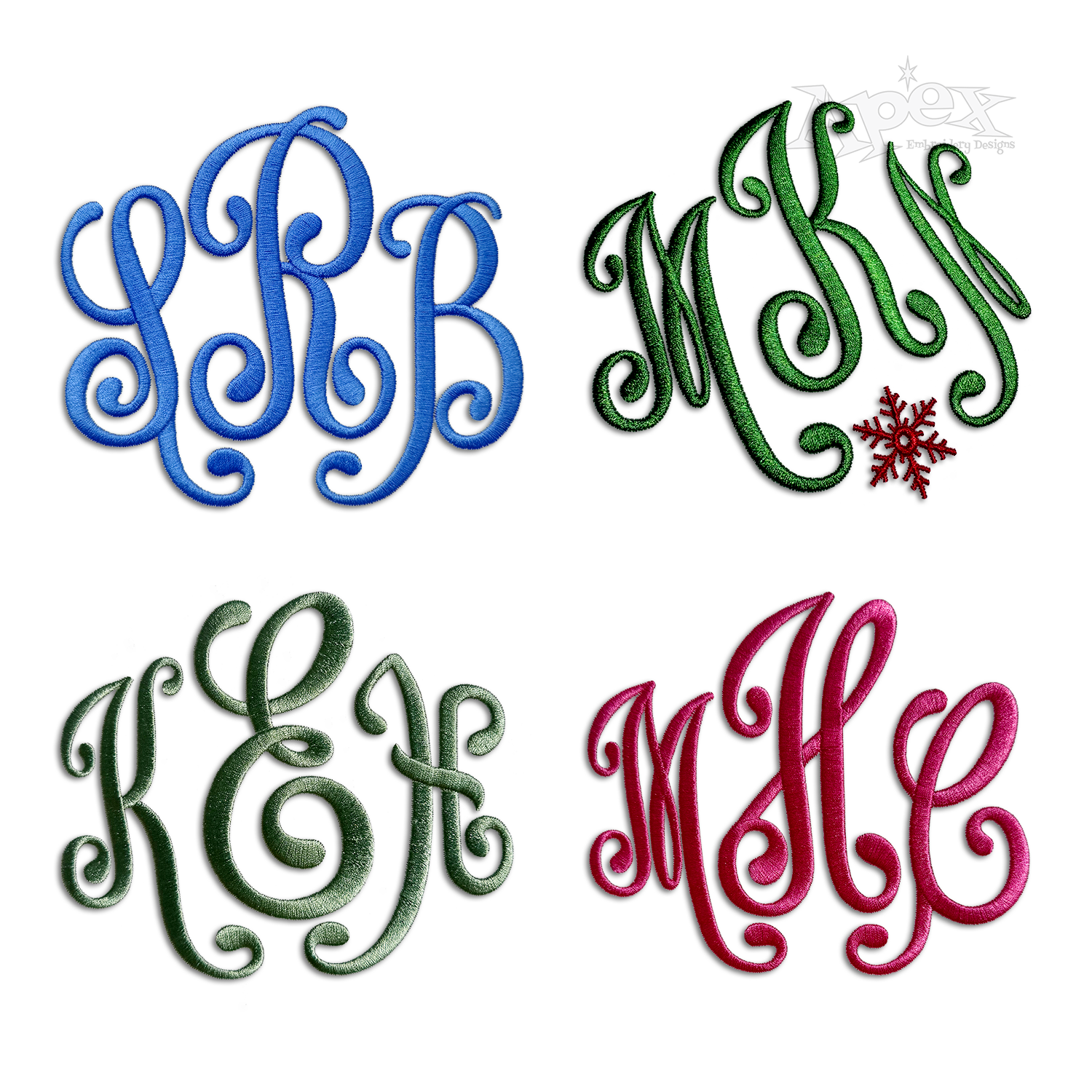 Alsace Monogram Embroidery Font