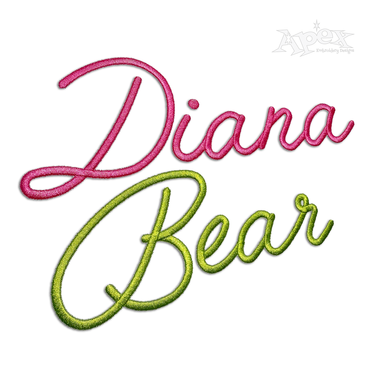 Cassiel Monogram Embroidery Font Chain Stitch Bundle Satin