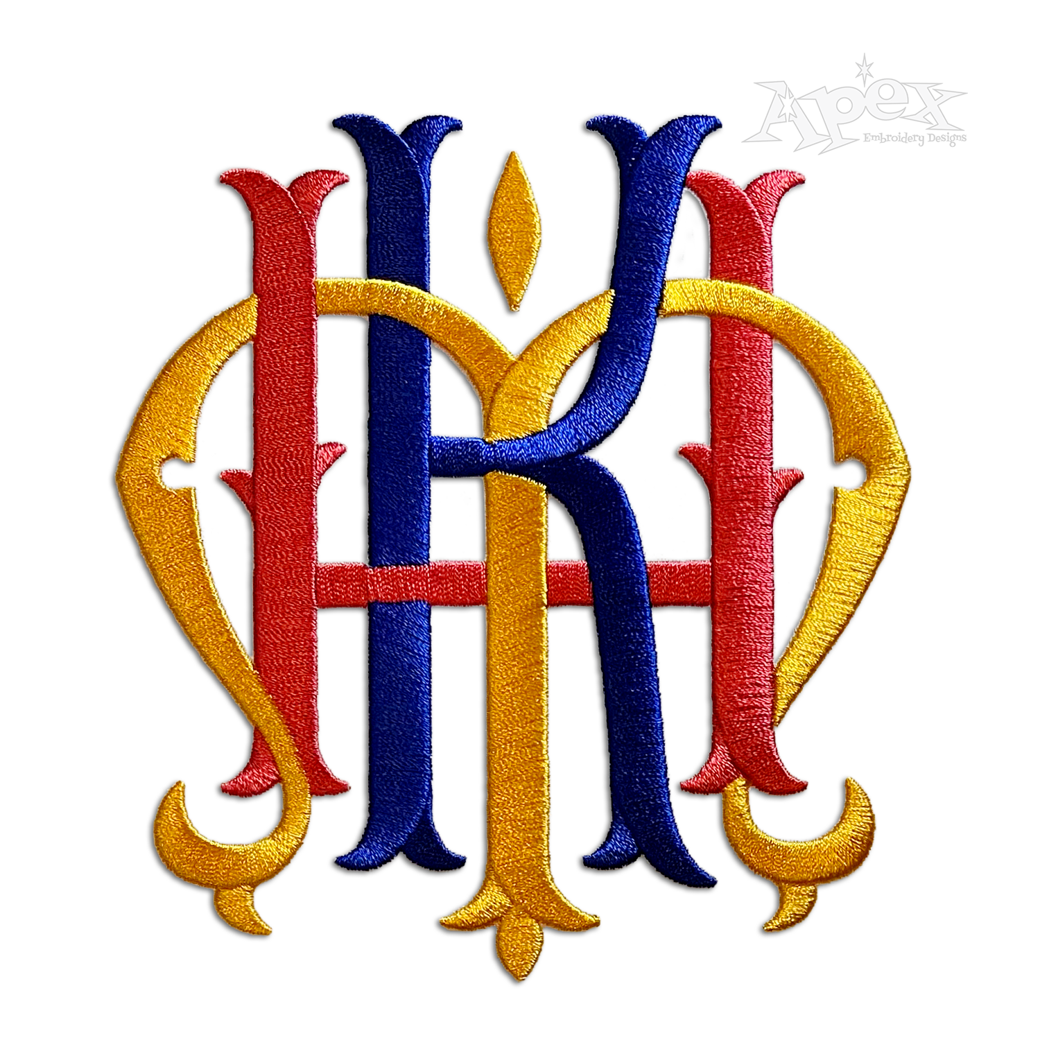 Sassafras 3-letter Custom Interlocking Monogram KMH