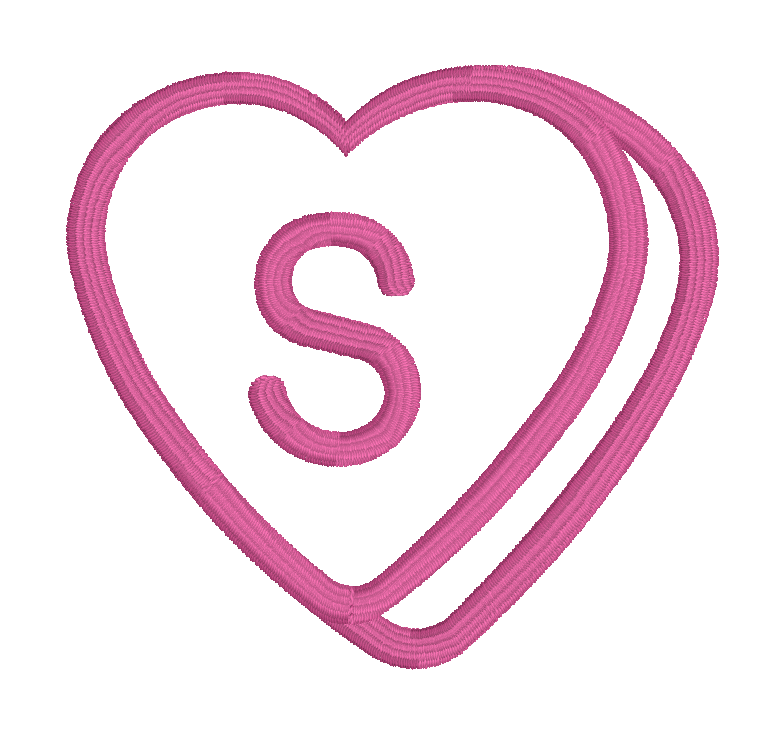 Heart Candy Letters Alphabet Machine Embroidery Font Apex