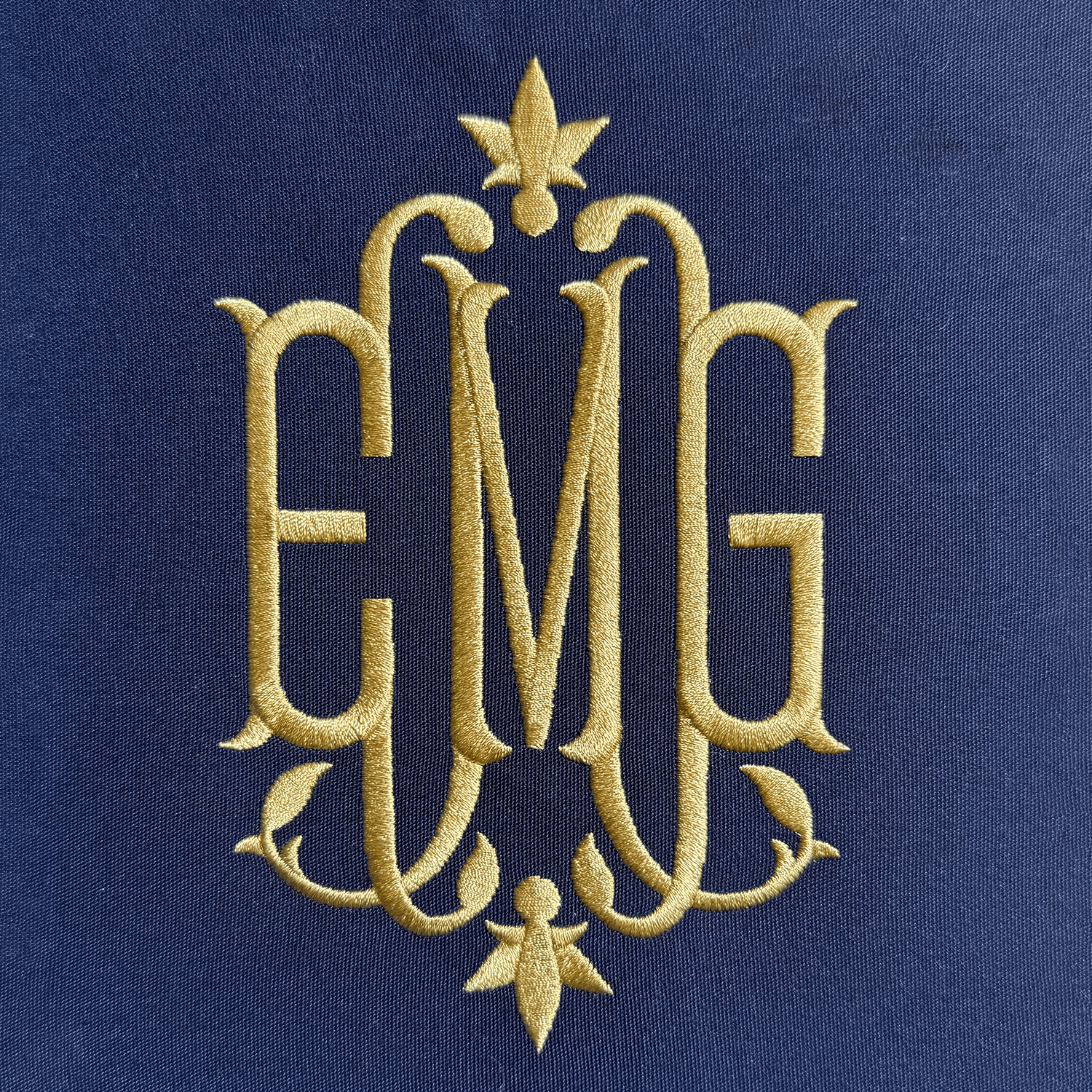 Leafy Monogram Embroidery Font EMG