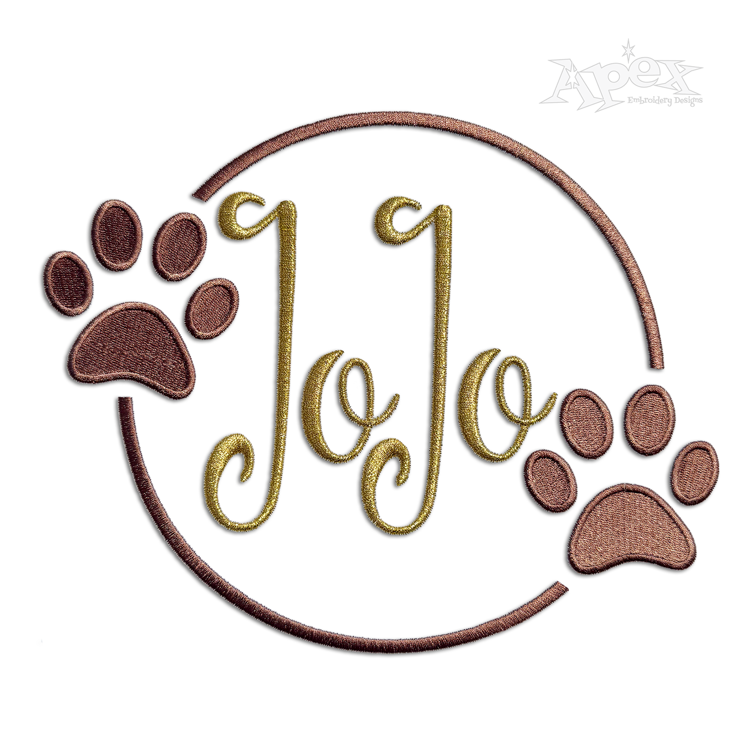 Paw Dog Love Embroidery Frame Designs