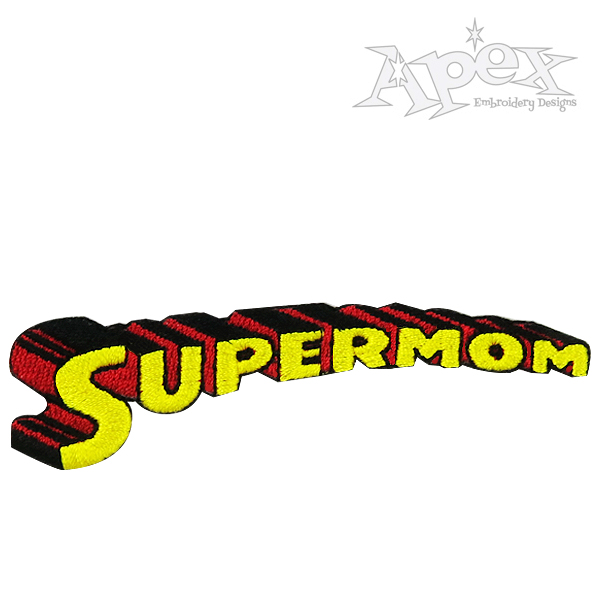 Super Man Shield Logo Super Mom Mother's Day