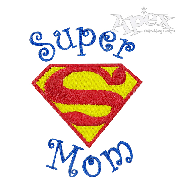 Super Diamond Shield Logo Super Mom Mother's Day