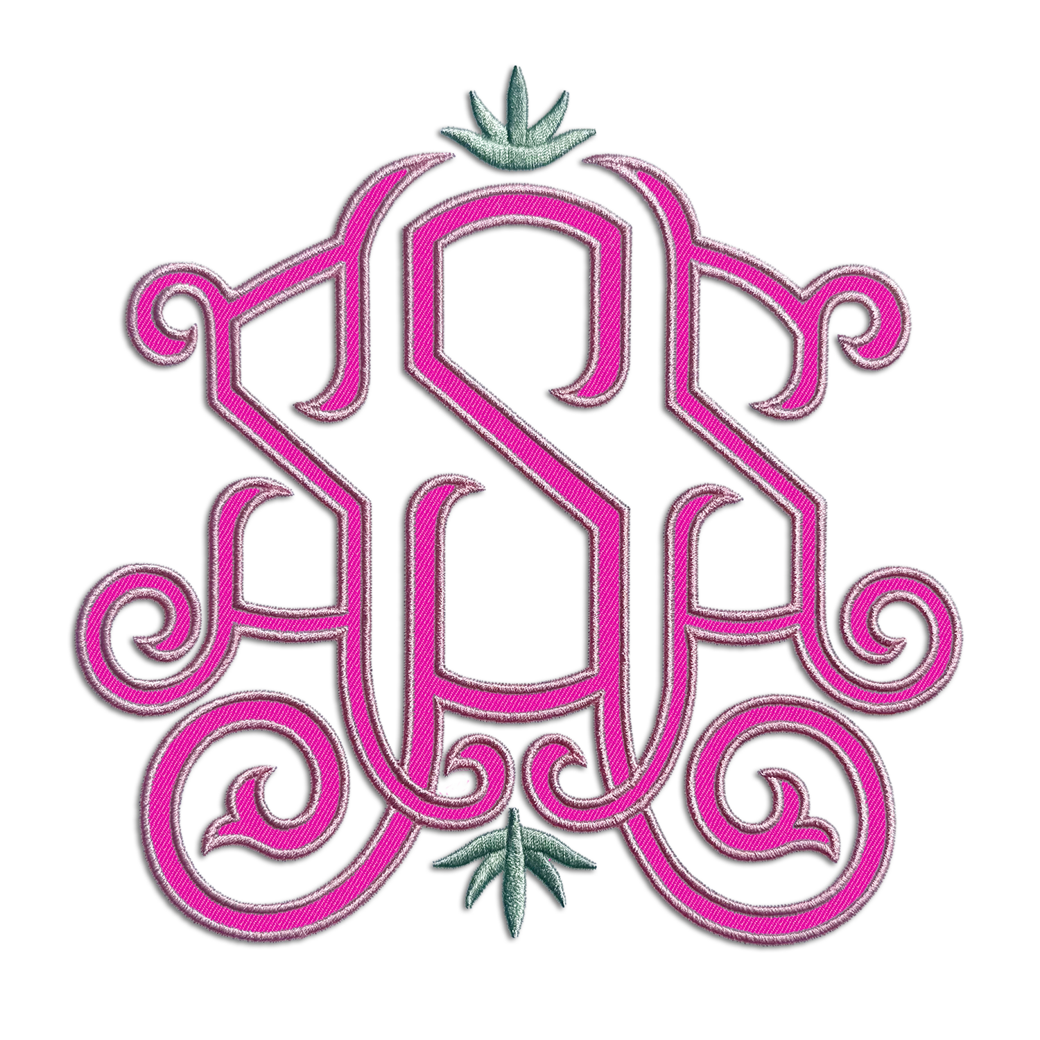 Bespoke Pillow Applique Machine Embroidery Font Sample Stitch