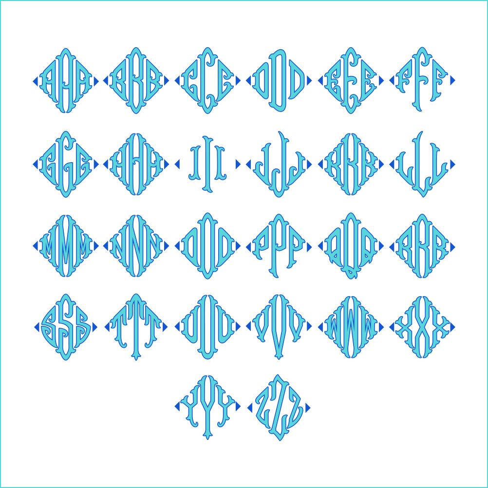 Fishtail Diamond TTF OFT Font Keyboard Type