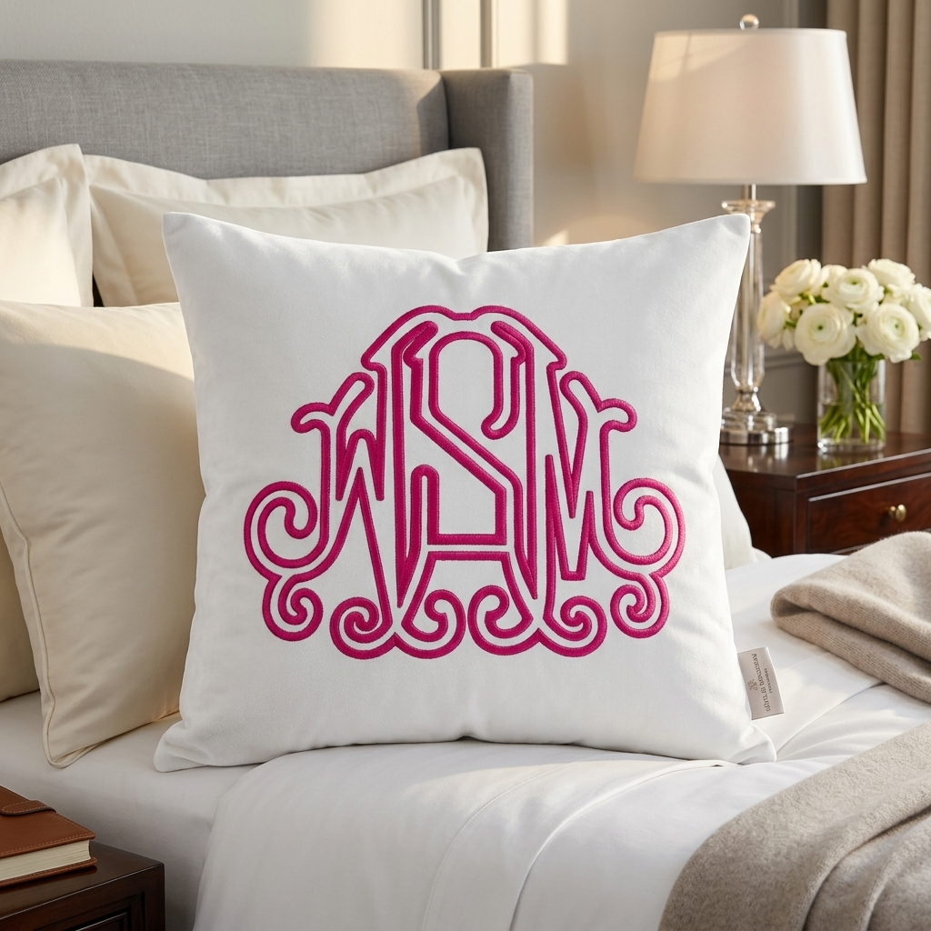 Bespoke Interlocking Monogram Design Custom Applique