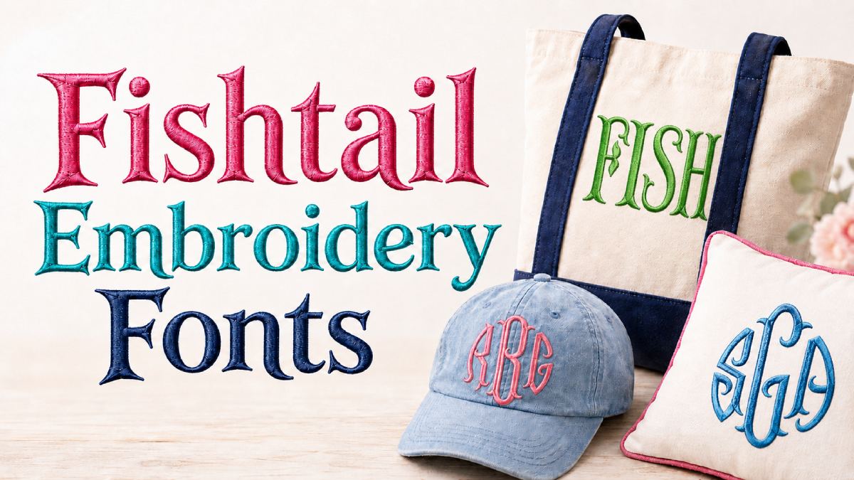 Fishtail Embroidery Fonts Never Go Out of Style