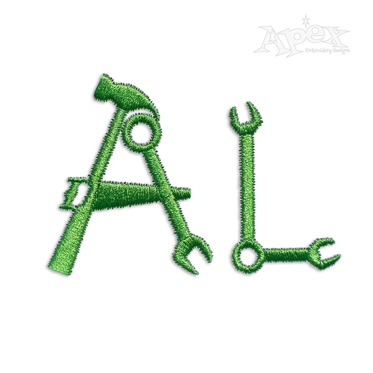 Hand Tools Embroidery Font AL name