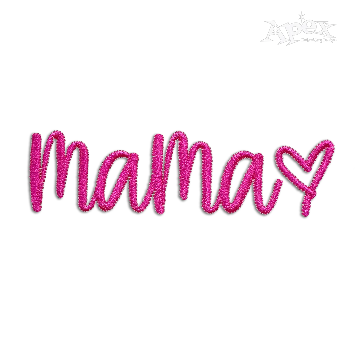 Mama Heart Embroidery Design mama letters