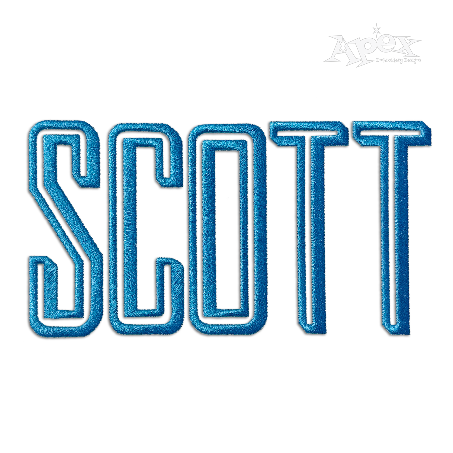 Maxwell Applique Embroidery Font Scott