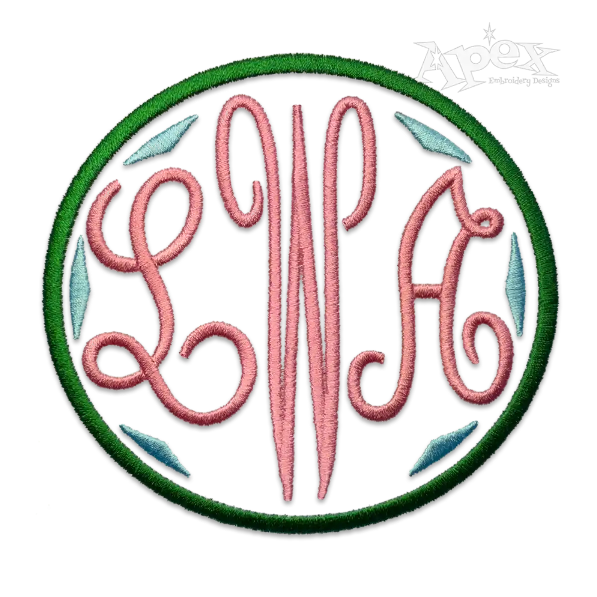 Sprinkles Monogram Embroidery Fonts sample LWA