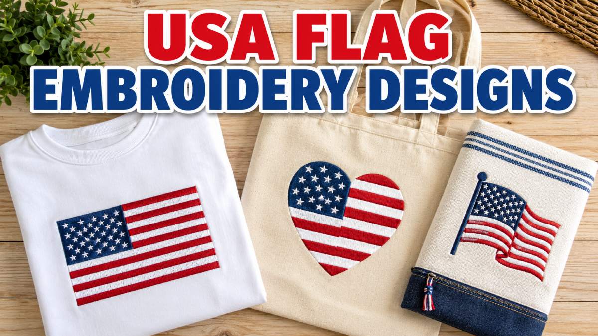 usa flag embroidery designs