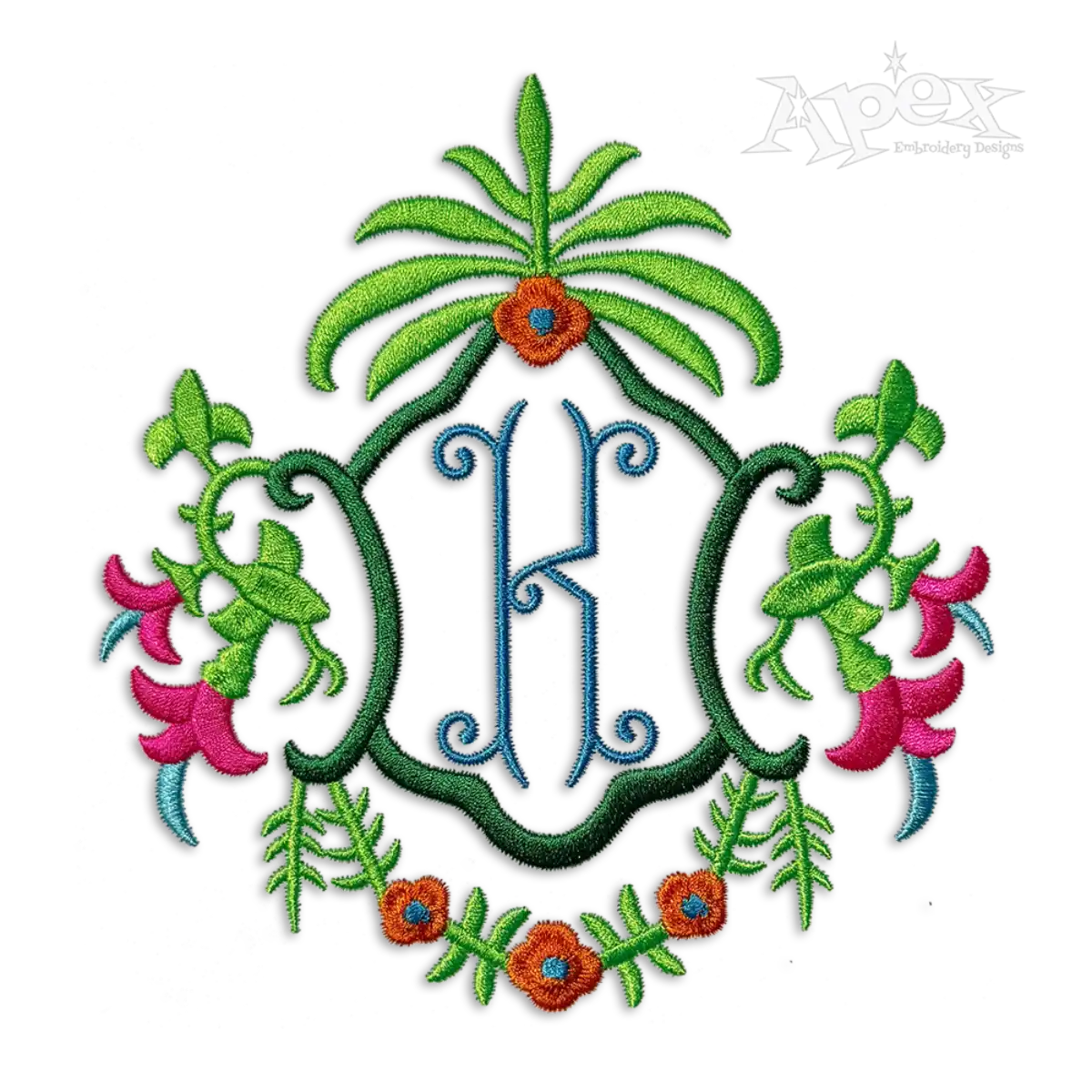 Vienna Embroidery Font K letter