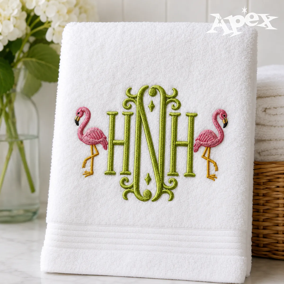 Vienna Embroidery Font Towel