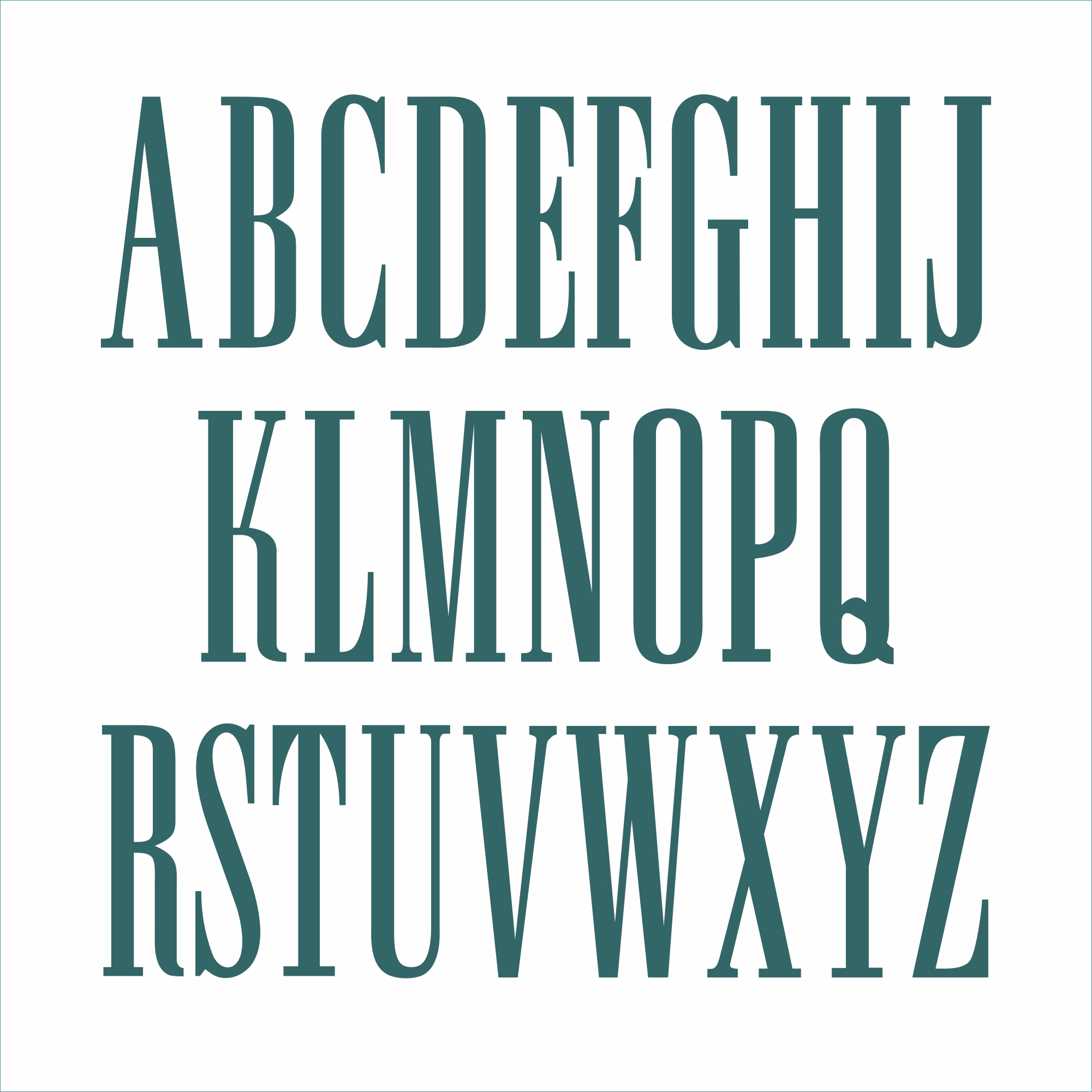 Yeehaw Tall Serif Letters Monogram Font | TTF OTF All
