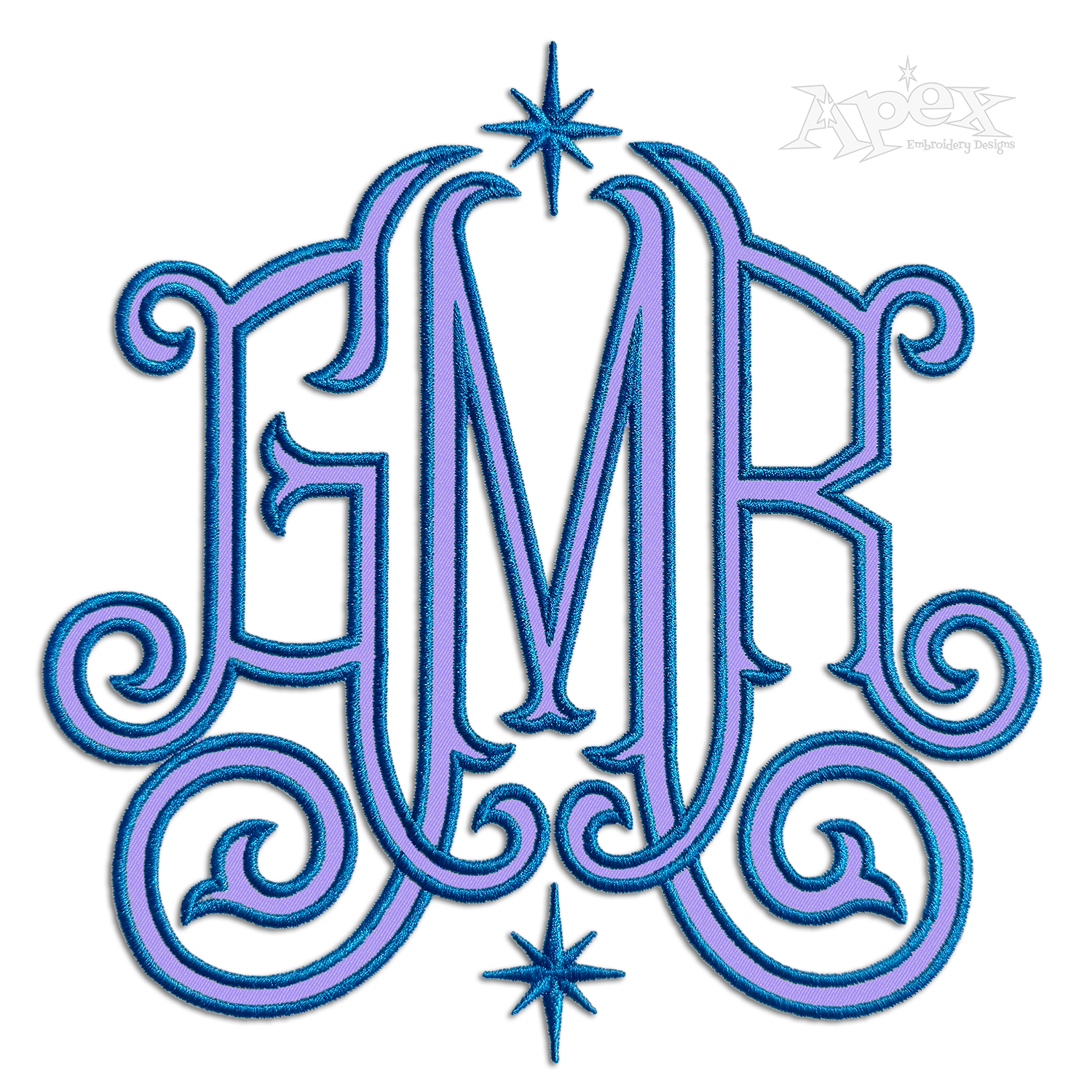 Star Bespoke Pillow Monogram Embroidery Font