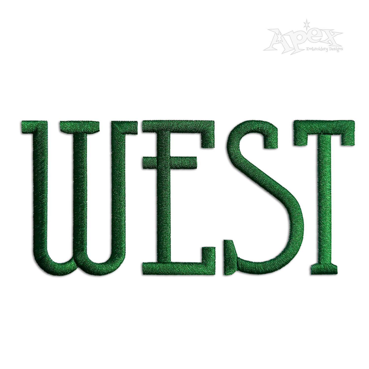 Movie Theme Embroidery Font West